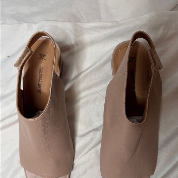 Johnston & Murphy Evelyn Open Toe Heeled Bootie In Blush Glove. Size 8. - Picture 5 of 9